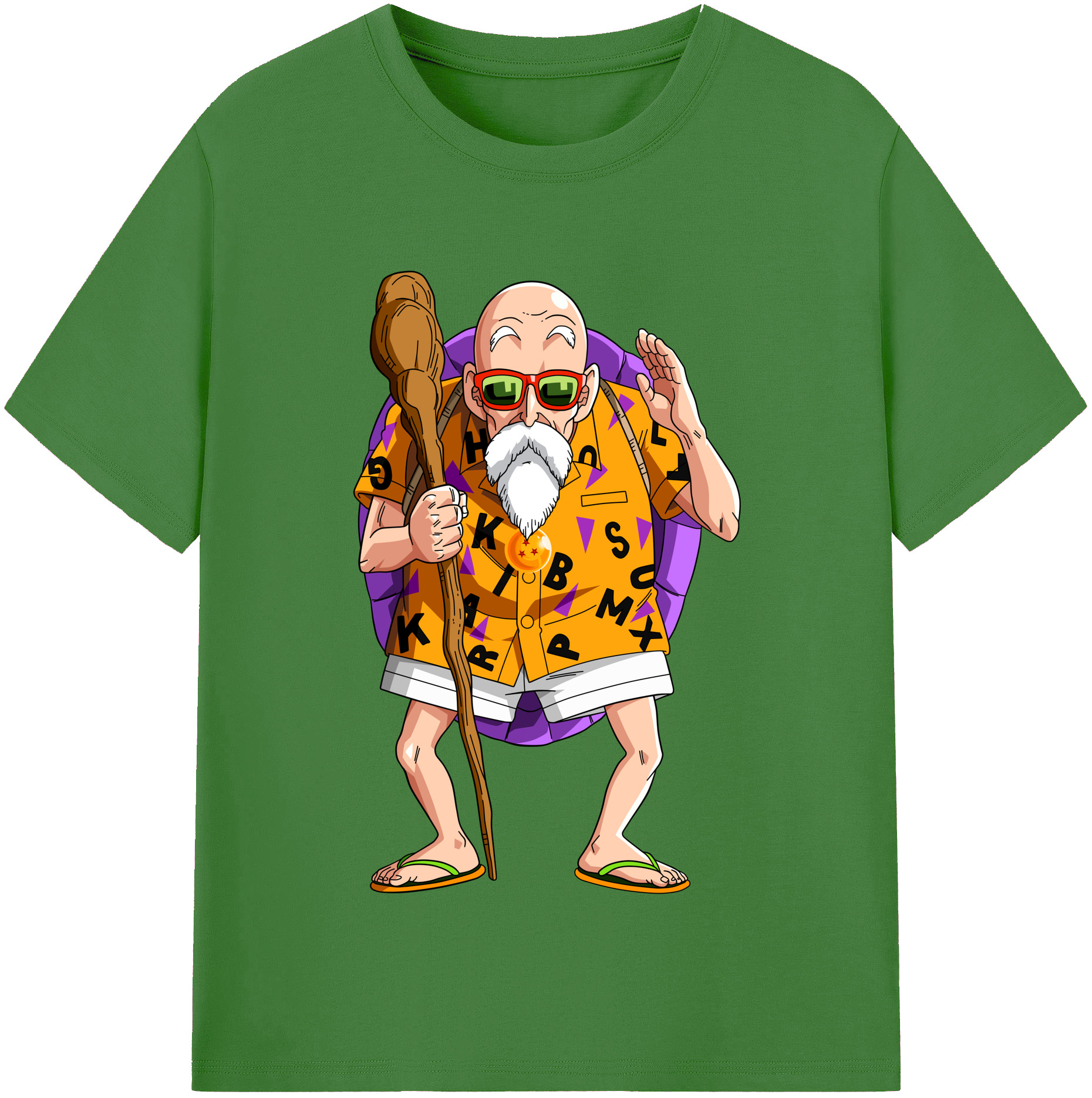 （画像用） ドラゴンボール 亀仙人（かめせんにん） DRAGON BALL Master Roshi Kame Sennin レディースカジュアルプリントTシャツ（綿100％）